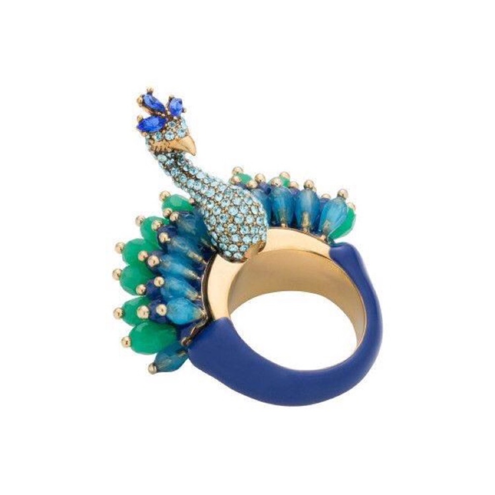 KATE SPADE • Full Plume Peacock Ring - Picture 2 of 6